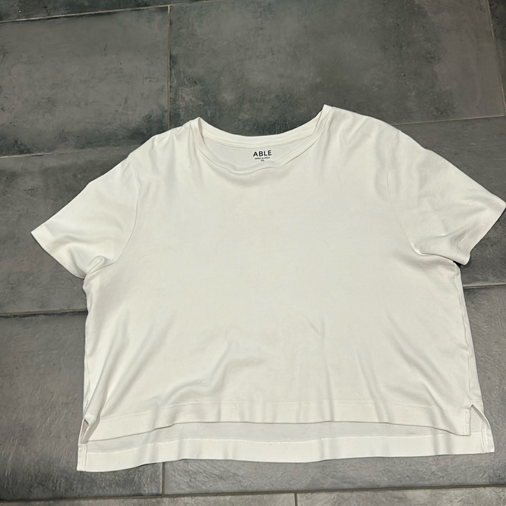 ABLE Women’s Maria Boxy T. White. Size XXL.